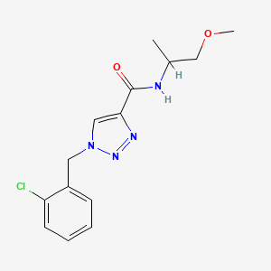 molecular formula C14H17ClN4O2 B3778564 1-(2-chlorobenzyl)-N-(2-methoxy-1-methylethyl)-1H-1,2,3-triazole-4-carboxamide 