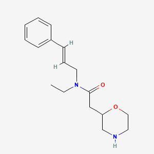 molecular formula C17H24N2O2 B3778569 N-ethyl-2-(2-morpholinyl)-N-[(2E)-3-phenyl-2-propen-1-yl]acetamide hydrochloride 