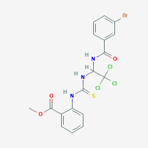 Methyl 2-{[({1-[(3-bromobenzoyl)amino]-2,2,2-trichloroethyl}amino)carbothioyl]amino}benzoate