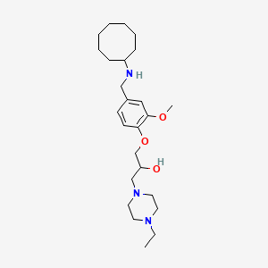 molecular formula C25H43N3O3 B3778599 1-[4-[(Cyclooctylamino)methyl]-2-methoxyphenoxy]-3-(4-ethylpiperazin-1-yl)propan-2-ol 