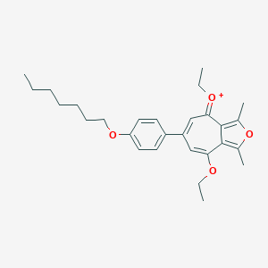 molecular formula C28H37O4+ B377860 4,8-Diethoxy-6-[4-(heptyloxy)phenyl]-1,3-dimethylcyclohepta[c]furanium 