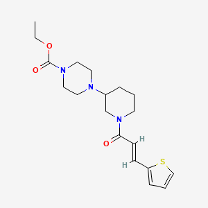molecular formula C19H27N3O3S B3778608 ethyl 4-{1-[(2E)-3-(2-thienyl)-2-propenoyl]-3-piperidinyl}-1-piperazinecarboxylate 