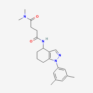 molecular formula C21H28N4O2 B3778624 N-[1-(3,5-dimethylphenyl)-4,5,6,7-tetrahydroindazol-4-yl]-N',N'-dimethylbutanediamide 