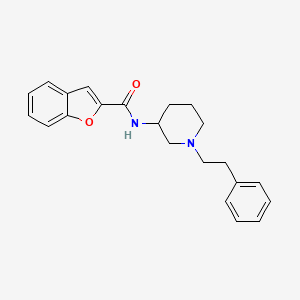 molecular formula C22H24N2O2 B3778669 N-[1-(2-phenylethyl)-3-piperidinyl]-1-benzofuran-2-carboxamide 