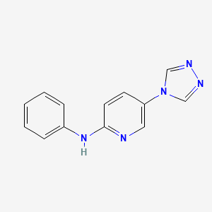 molecular formula C13H11N5 B3778684 N-phenyl-5-(4H-1,2,4-triazol-4-yl)pyridin-2-amine 