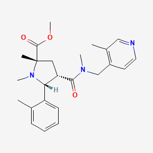 molecular formula C24H31N3O3 B3778701 methyl (2S,4S,5R)-1,2-dimethyl-4-[methyl-[(3-methylpyridin-4-yl)methyl]carbamoyl]-5-(2-methylphenyl)pyrrolidine-2-carboxylate 
