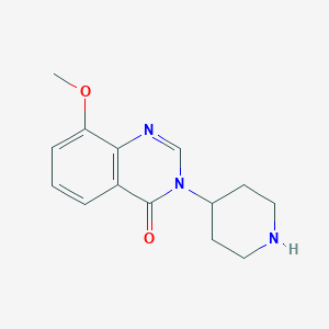 molecular formula C14H17N3O2 B3778714 8-methoxy-3-piperidin-4-ylquinazolin-4(3H)-one 
