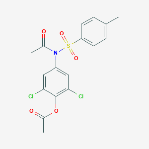 molecular formula C17H15Cl2NO5S B377876 4-{Acetyl[(4-methylphenyl)sulfonyl]amino}-2,6-dichlorophenyl acetate 