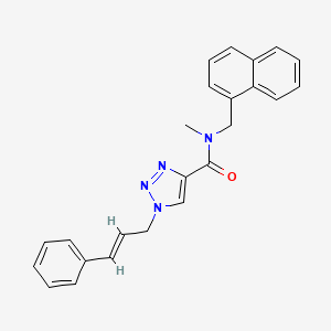 molecular formula C24H22N4O B3778761 N-methyl-N-(1-naphthylmethyl)-1-[(2E)-3-phenyl-2-propen-1-yl]-1H-1,2,3-triazole-4-carboxamide 