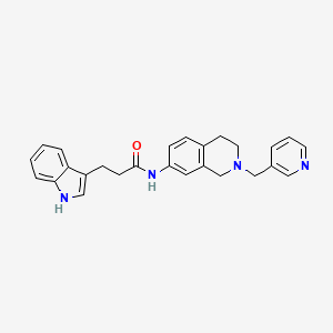molecular formula C26H26N4O B3778790 3-(1H-indol-3-yl)-N-[2-(pyridin-3-ylmethyl)-3,4-dihydro-1H-isoquinolin-7-yl]propanamide 
