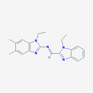 molecular formula C21H23N5 B377881 1-ethyl-N-[(1-ethyl-1H-benzimidazol-2-yl)methylene]-5,6-dimethyl-1H-benzimidazol-2-amine 