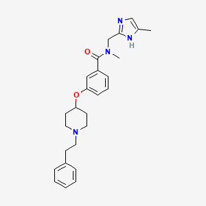molecular formula C26H32N4O2 B3778824 N-methyl-N-[(4-methyl-1H-imidazol-2-yl)methyl]-3-{[1-(2-phenylethyl)-4-piperidinyl]oxy}benzamide 