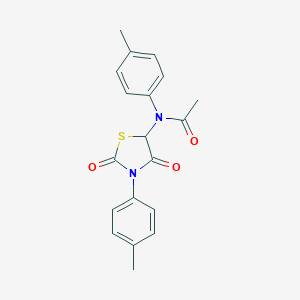 molecular formula C19H18N2O3S B377884 N-(4-methylphenyl)-N-[3-(4-methylphenyl)-2,4-dioxo-1,3-thiazolidin-5-yl]acetamide 