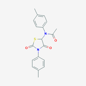 molecular formula C19H18N2O3S B377884 N-(2,4-Dioxo-3-p-tolyl-thiazolidin-5-yl)-N-p-tolyl-acetamide 