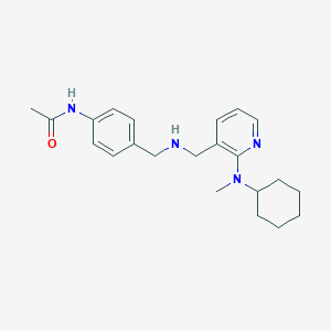 molecular formula C22H30N4O B3778853 N-(4-{[({2-[cyclohexyl(methyl)amino]-3-pyridinyl}methyl)amino]methyl}phenyl)acetamide 