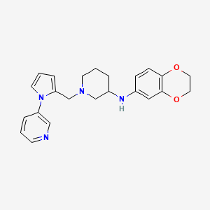 molecular formula C23H26N4O2 B3778857 N-(2,3-dihydro-1,4-benzodioxin-6-yl)-1-{[1-(3-pyridinyl)-1H-pyrrol-2-yl]methyl}-3-piperidinamine 
