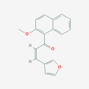 molecular formula C18H14O3 B377886 3-(3-Furyl)-1-(2-methoxy-1-naphthyl)-2-propen-1-one 