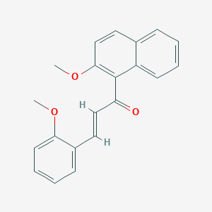 molecular formula C21H18O3 B377887 1-(2-Methoxy-1-naphthyl)-3-(2-methoxyphenyl)-2-propen-1-one 