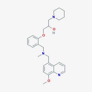 molecular formula C27H35N3O3 B3778894 1-(2-{[[(8-methoxy-5-quinolinyl)methyl](methyl)amino]methyl}phenoxy)-3-(1-piperidinyl)-2-propanol 