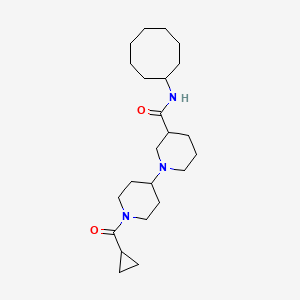molecular formula C23H39N3O2 B3778913 N-cyclooctyl-1'-(cyclopropylcarbonyl)-1,4'-bipiperidine-3-carboxamide 