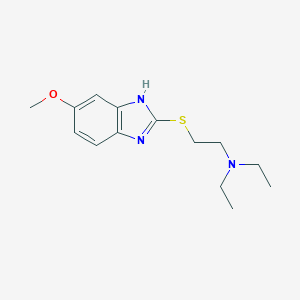 molecular formula C14H21N3OS B377892 DIETHYL({2-[(5-METHOXY-1H-1,3-BENZODIAZOL-2-YL)SULFANYL]ETHYL})AMINE 