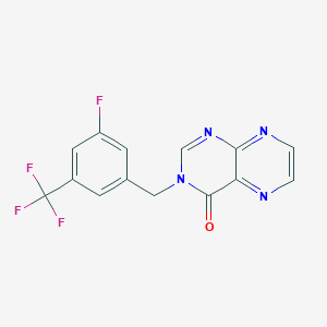 molecular formula C14H8F4N4O B3778926 3-[[3-Fluoro-5-(trifluoromethyl)phenyl]methyl]pteridin-4-one 