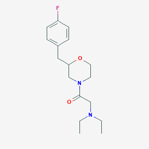 molecular formula C17H25FN2O2 B3778932 N,N-diethyl-2-[2-(4-fluorobenzyl)-4-morpholinyl]-2-oxoethanamine 
