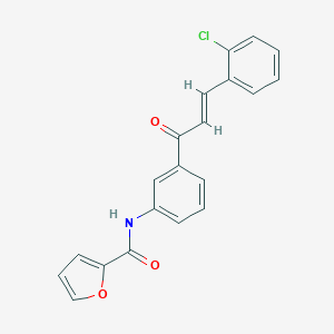 molecular formula C20H14ClNO3 B377897 N-{3-[3-(2-chlorophenyl)acryloyl]phenyl}-2-furamide 