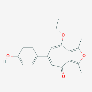 molecular formula C19H18O4 B377898 8-ethoxy-6-(4-hydroxyphenyl)-1,3-dimethyl-4H-cyclohepta[c]furan-4-one CAS No. 332056-38-9