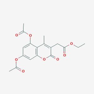 molecular formula C18H18O8 B377909 ethyl [5,7-bis(acetyloxy)-4-methyl-2-oxo-2H-chromen-3-yl]acetate 