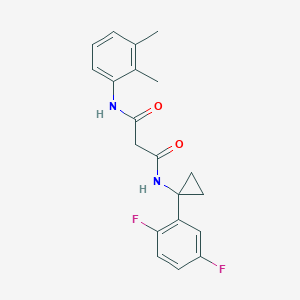 molecular formula C20H20F2N2O2 B3779123 N-[1-(2,5-difluorophenyl)cyclopropyl]-N'-(2,3-dimethylphenyl)malonamide 