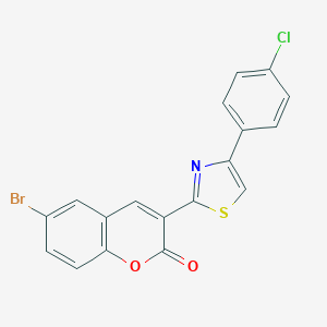 molecular formula C18H9BrClNO2S B377925 6-bromo-3-[4-(4-chlorophenyl)-1,3-thiazol-2-yl]-2H-chromen-2-one CAS No. 316361-21-4