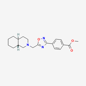molecular formula C20H25N3O3 B3779515 methyl 4-{5-[(4aS*,8aR*)-octahydro-2(1H)-isoquinolinylmethyl]-1,2,4-oxadiazol-3-yl}benzoate 