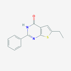 molecular formula C14H12N2OS B377964 6-ethyl-2-phenylthieno[2,3-d]pyrimidin-4(3H)-one CAS No. 18002-00-1