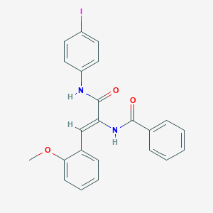 molecular formula C23H19IN2O3 B377966 N-[1-[(4-iodoanilino)carbonyl]-2-(2-methoxyphenyl)vinyl]benzamide 