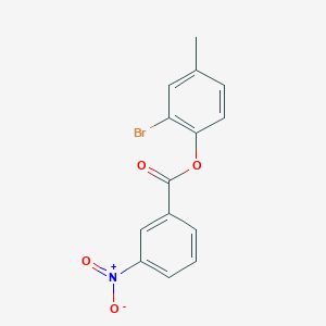 molecular formula C14H10BrNO4 B377969 2-Bromo-4-methylphenyl 3-nitrobenzoate 