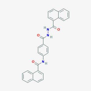 molecular formula C29H21N3O3 B378001 N-(4-{[2-(1-naphthoyl)hydrazino]carbonyl}phenyl)-1-naphthamide 