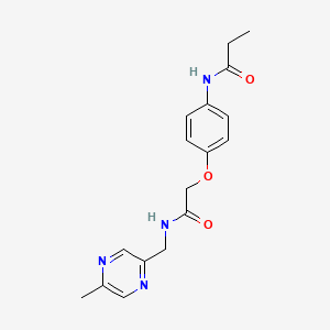 molecular formula C17H20N4O3 B3780124 N-[4-(2-{[(5-methylpyrazin-2-yl)methyl]amino}-2-oxoethoxy)phenyl]propanamide 