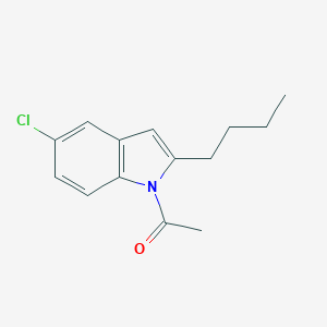 molecular formula C14H16ClNO B037805 1-Acetyl-2-butyl-5-chloroindole CAS No. 123028-39-7