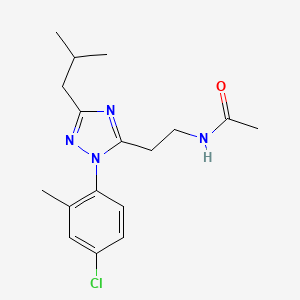 molecular formula C17H23ClN4O B3780595 N-{2-[1-(4-chloro-2-methylphenyl)-3-isobutyl-1H-1,2,4-triazol-5-yl]ethyl}acetamide 