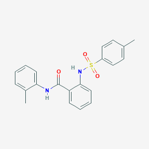 molecular formula C21H20N2O3S B378064 N-(2-methylphenyl)-2-{[(4-methylphenyl)sulfonyl]amino}benzamide 