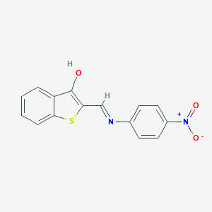 molecular formula C15H10N2O3S B378089 (2E)-2-{[(4-NITROPHENYL)AMINO]METHYLIDENE}-2,3-DIHYDRO-1-BENZOTHIOPHEN-3-ONE 