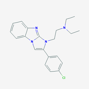 molecular formula C21H23ClN4 B378132 N-{2-[2-(4-chlorophenyl)-1H-imidazo[1,2-a]benzimidazol-1-yl]ethyl}-N,N-diethylamine 