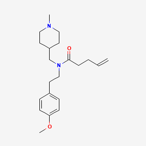 molecular formula C21H32N2O2 B3781561 N-[2-(4-methoxyphenyl)ethyl]-N-[(1-methyl-4-piperidinyl)methyl]-4-pentenamide 