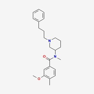 molecular formula C24H32N2O2 B3781708 3-methoxy-N,4-dimethyl-N-[1-(3-phenylpropyl)-3-piperidinyl]benzamide 