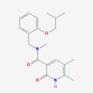 molecular formula C20H26N2O3 B3781882 N-(2-isobutoxybenzyl)-N,5,6-trimethyl-2-oxo-1,2-dihydropyridine-3-carboxamide 