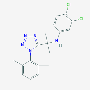 molecular formula C18H19Cl2N5 B378189 N-(3,4-dichlorophenyl)-N-{1-[1-(2,6-dimethylphenyl)-1H-tetraazol-5-yl]-1-methylethyl}amine 