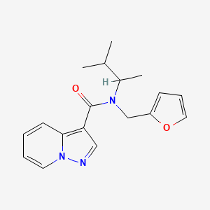 molecular formula C18H21N3O2 B3781983 N-(1,2-dimethylpropyl)-N-(2-furylmethyl)pyrazolo[1,5-a]pyridine-3-carboxamide 