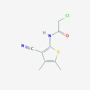 molecular formula C9H9ClN2OS B037821 2-氯-N-(3-氰基-4,5-二甲基噻吩-2-基)乙酰胺 CAS No. 124476-88-6