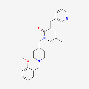molecular formula C26H37N3O2 B3782240 N-isobutyl-N-{[1-(2-methoxybenzyl)-4-piperidinyl]methyl}-3-(3-pyridinyl)propanamide 